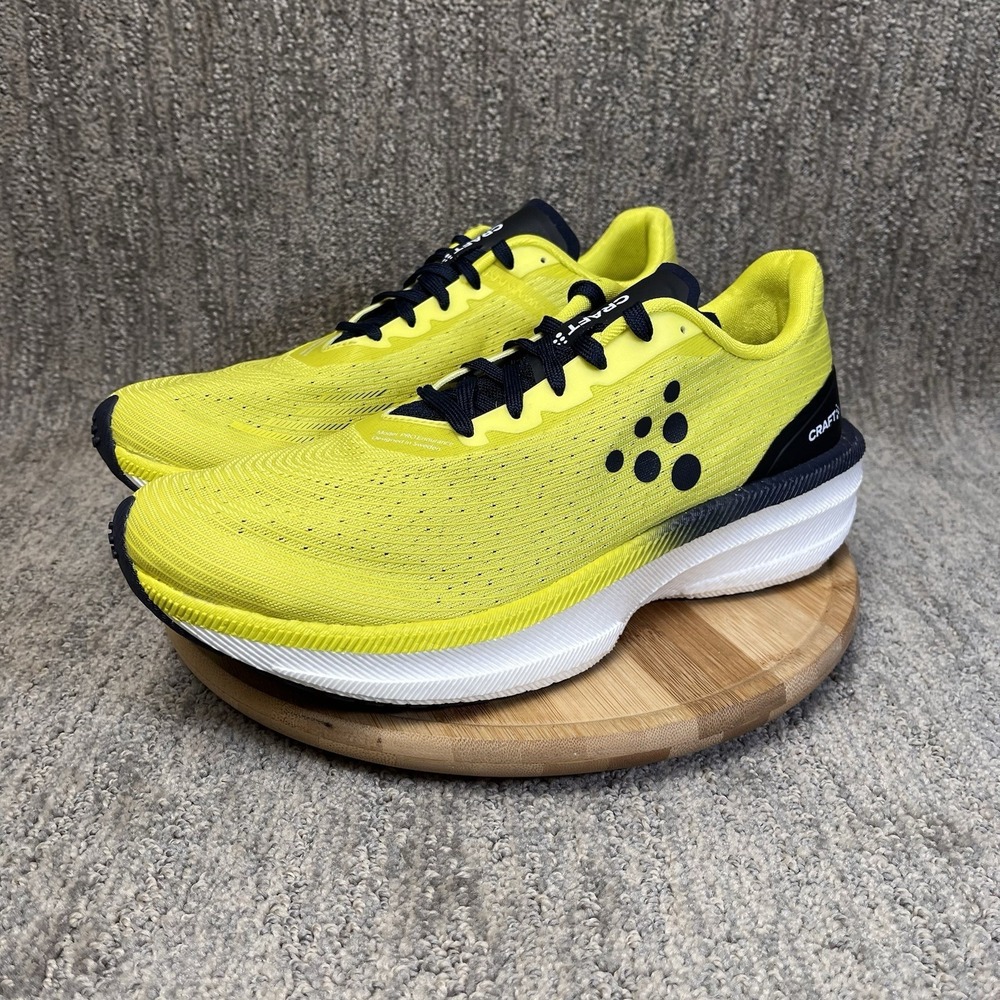 CRAFT Pro Endur Endurance Distance Men Size 10.5 Shoes Yellow Neon Running Shoes